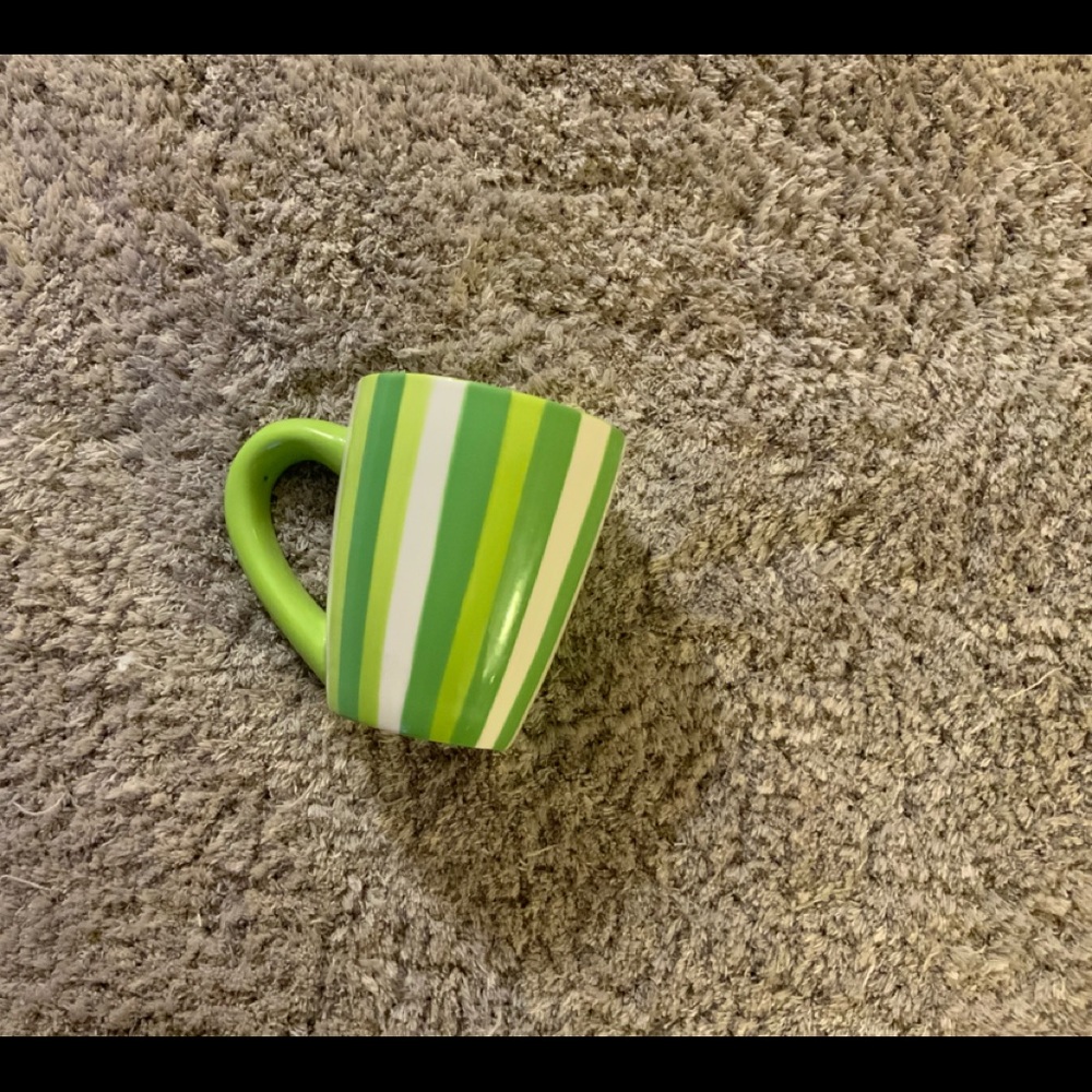 Fun bright green striped Starbucks mug (rare)